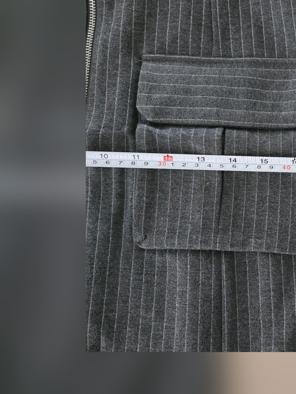 Good American Soft Stretch Ponte Mini Dress | Gray Stripe | Size M - Picture 9 of 11